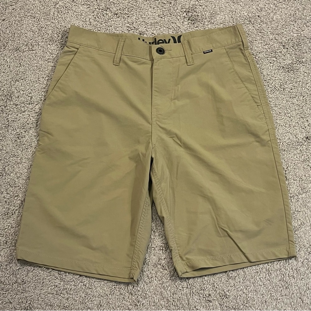 Hurley Men's Khaki Flat Front Shorts